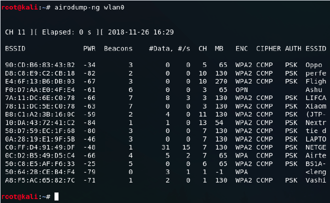 airodump screenshot